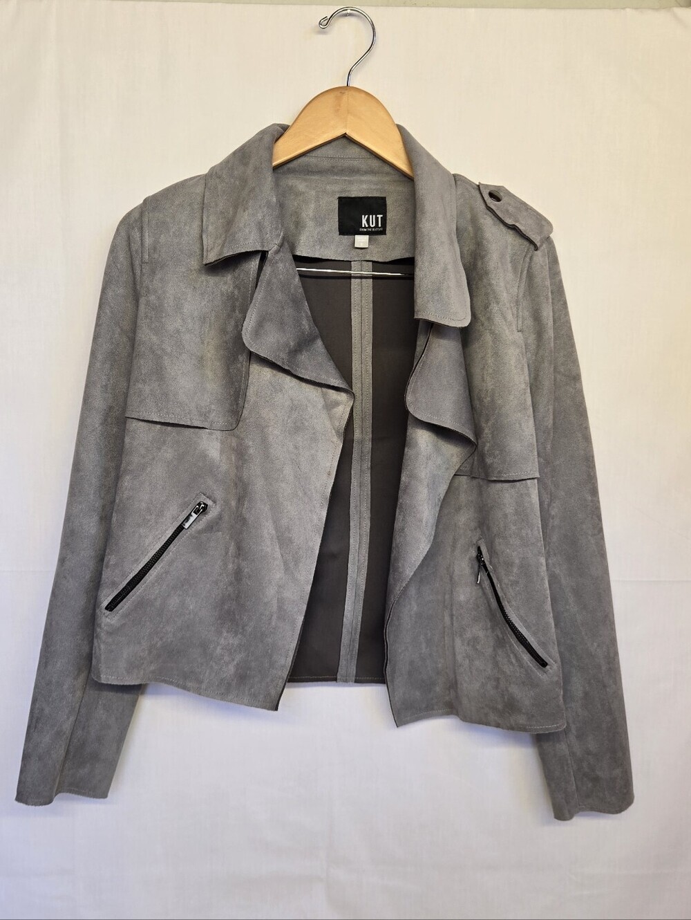 KUT Jacket grey color, faux suede-Size S